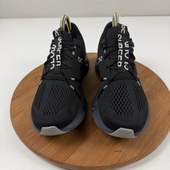 On Running CloudSurfer 2 Women’s Black and Gray Athletic Sneakers - Picture 2 of 11